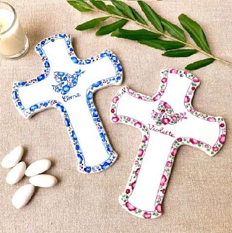 croix personnalisée baptême