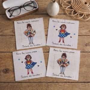 Chiffon à lunette pour maîtresse ou atsem personnalisé