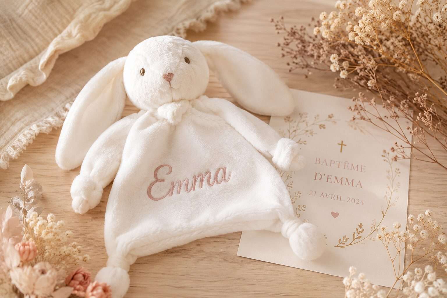 doudou personnalisé brodé au prénom cadeau baptême doudou personnalisé brodé au prénom cadeau baptême